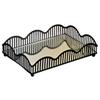 Exquisite Metal Storage Tray with Glass Mirror Bathroom Sundries Organizer  Home Decorations
