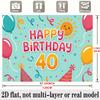 Party Backdrop Flat Text Hanging Event Backdrop Decoration Birthday Party Decor
