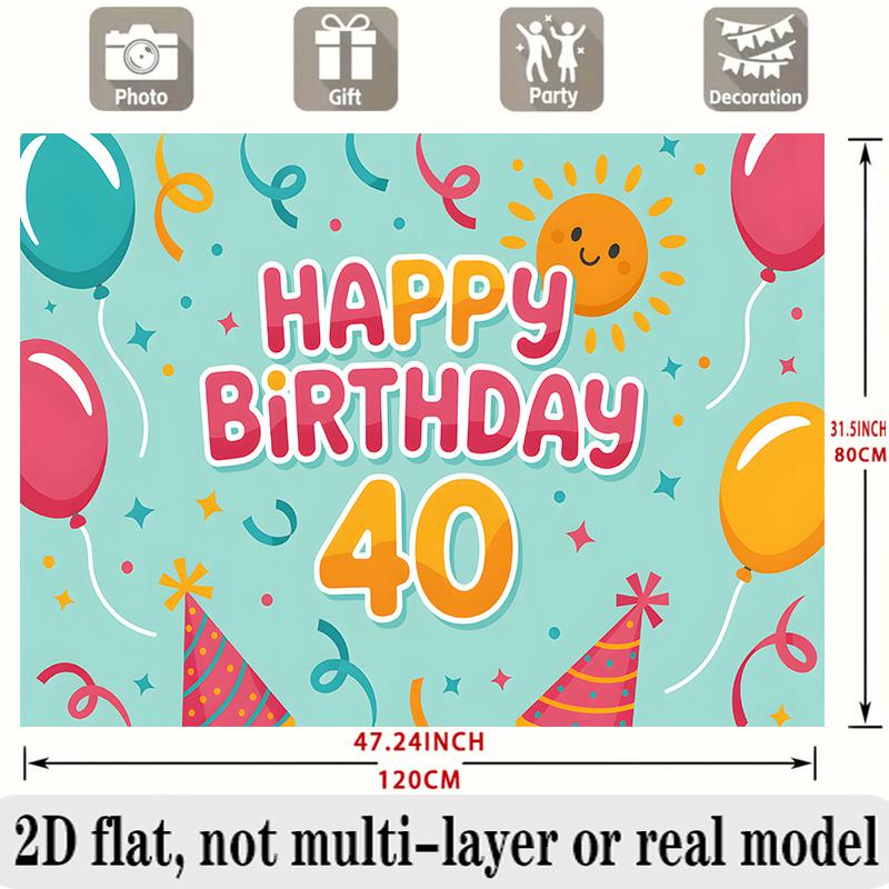 Party Backdrop Flat Text Hanging Event Backdrop Decoration Birthday Party Decor