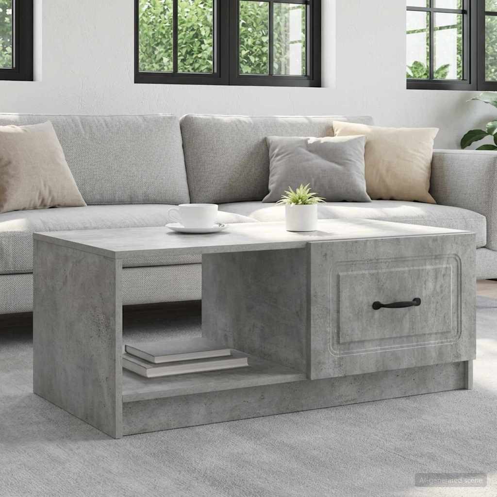 Coffee Table Concrete Grey 90 x 50 x 37 cm Engineered Wood
