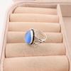 Dark Blue Cat's Eye Gemstone Ring, 925 Solid Sterling Silver Designer Jewelry, Handmade Spiritual Ring Gift For Sister