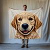 Cute Pet Dog Blanket Printed Throw Blanket Plush Fluffy Flannel Fleece Blanket Soft Throws for Sofa Couch and Bed