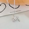 White Agate Planet Aircraft Necklace Women's Light Luxury, Sweet, Pure Wind Collar Chain Necklace Ornament