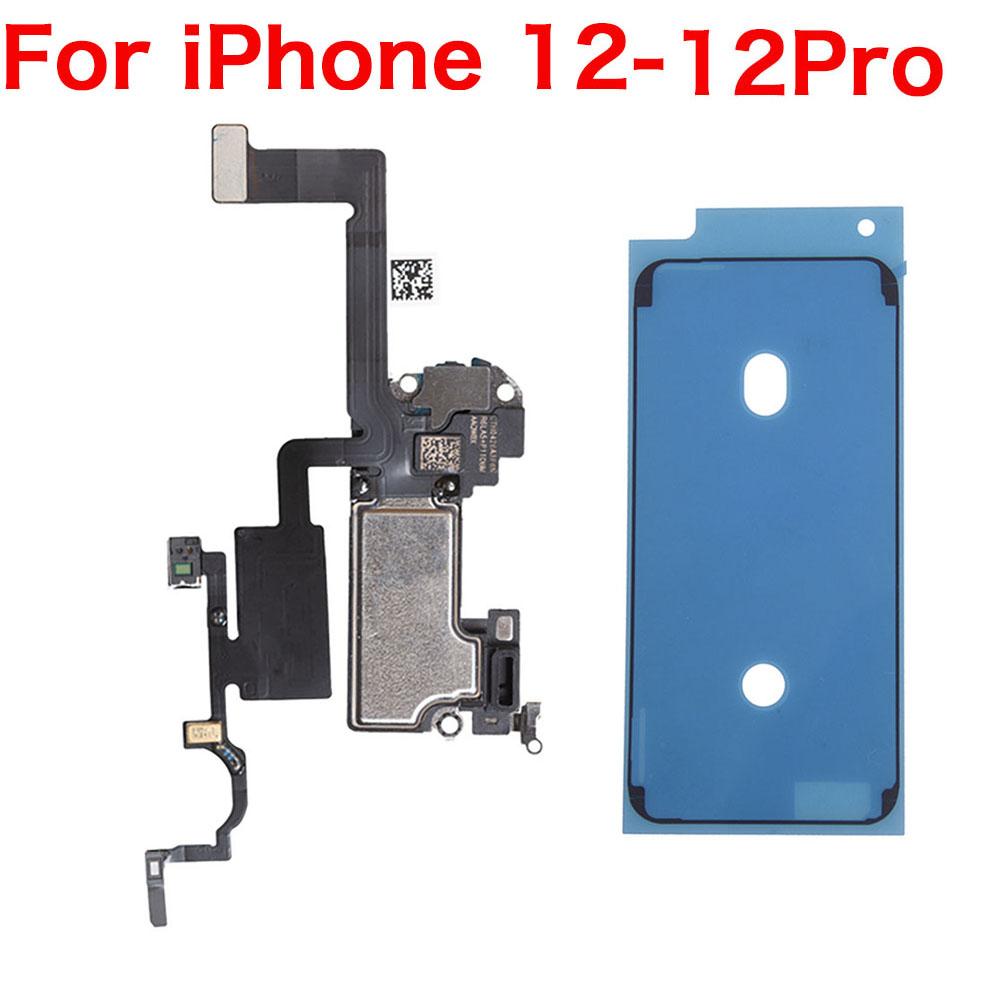 Ear Speaker + Waterproof Adhesive With Flex Cable For iPhone X XR XS 11 12 Mini Pro Max Top Front Loud Speaker Replacement