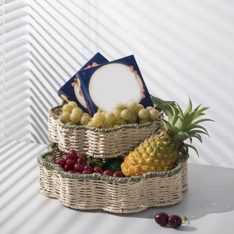 Handwoven Paper Cord Organizers Essential Household Paper Rope Basket Bin for Modern Storage Needs