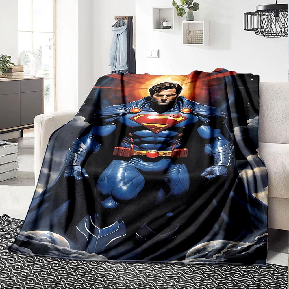 1pc Superman Space Flannel Blanket Soft Warm Throw for Home, Office, Travel, All-Season Cozy Bedding GiftL1274