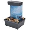 3V USB Marble Water Fountain Ornaments LED Tabletop Fountain with Stones for Home Office Table