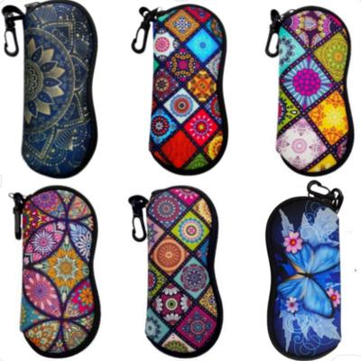 Totem-bedrucktes Brillenetui Stoßfeste Brillenaufbewahrungstasche Mit Reißverschluss Schlüsselanhänger Tragbare Outdoor-Sonnenbrillen-Tasche Brillenhalter