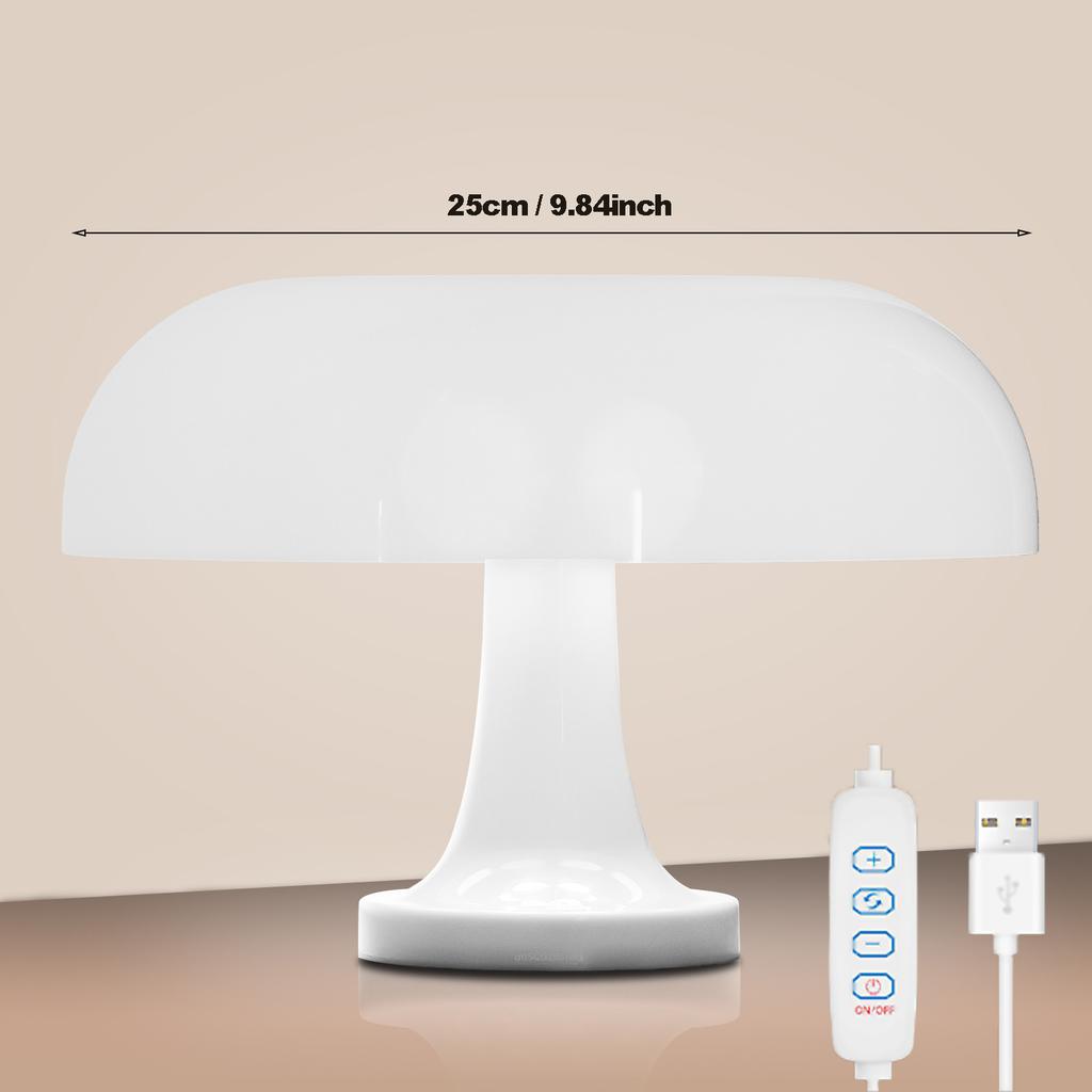 Mushroom table lamp minimalist modern bedroom bedside lamp Danish designer orange decorative table lamp