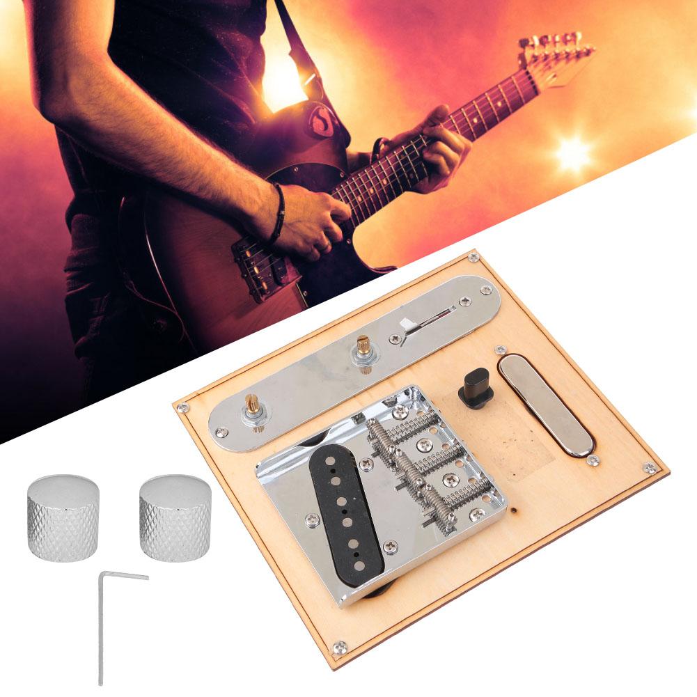 Guitar Pickup Set Brass Black Chrome Bridge Control Plate Musical Instrument AccessoriesBlack