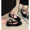 Flat Shoes Women Summer Pink Ballet Shallow Mouth Flats Sole Single Shoe Women's Soft Soled Mary Jane Shoes Pumps Zapatos