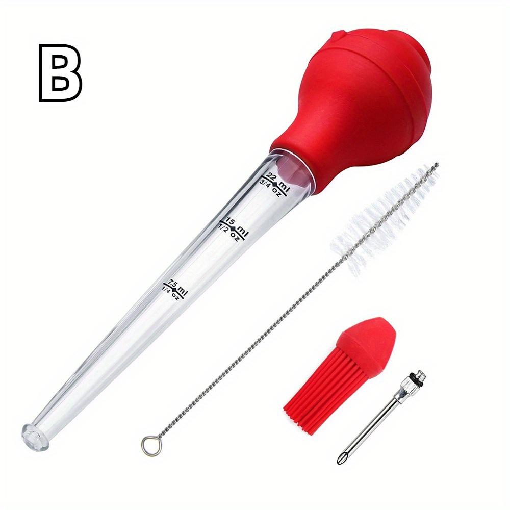 Meat Marinade Injector Syringe Kit with Needles for Cooking Flavoring Steak Poultry Turkey and Chicken Essential Kitchen Tool