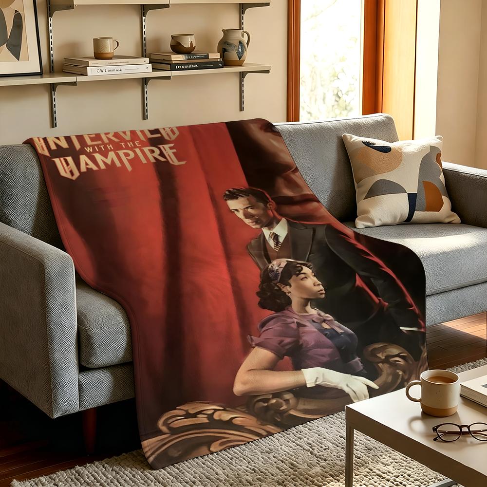 Movie I-Interview W-With T-The Vampire Throw High-Density Short Plush Blanket Soft Skin-Friendly for Sofa Room