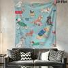 Cozy Cartoon Dog Pattern Home Decor Tapestry, Wall Hanging, Decorative RV Wall Cloth.ZGT0914369