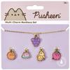 Ensemble de colliers Pusheen le chat à breloques multiples sur le thème des fruits
