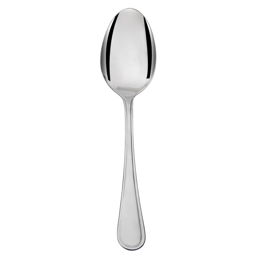 4 Pack Heavy Duty Stainless Steel Serving Spoons Dishwasher Safe Rounded Design Durable Kitchen Utensils Elegant Flatware Set