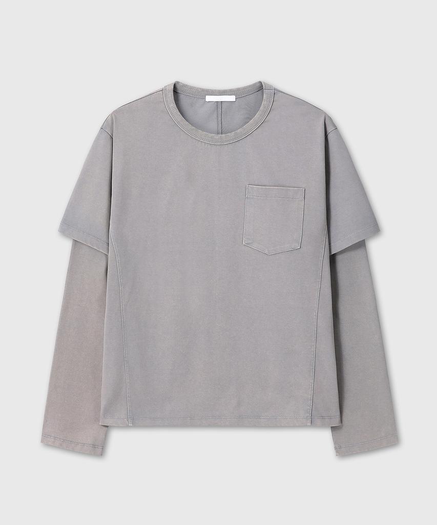 Daibeuin Layered Washing Long Sleeve (Gray)