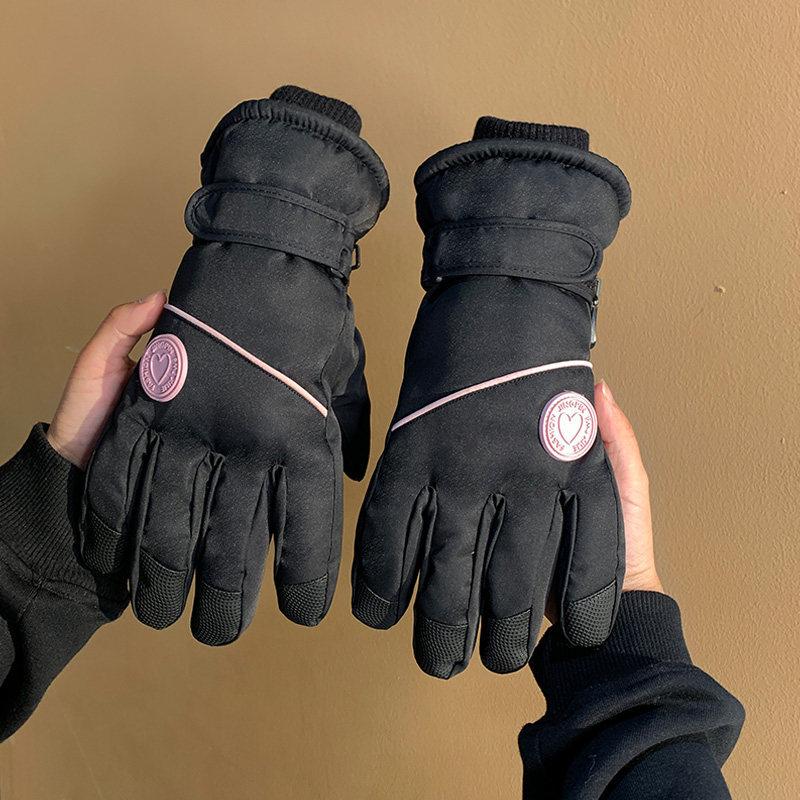 Ski Gloves for Men and Women 2026 New Autumn Velvet Thickened Warm and Cold Electric Vehicle Riding Gloves