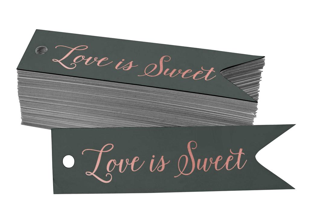 Inkdotpot Gold Foil Paper Hang Tags Love Is Sweet Wedding Favor Tags 100