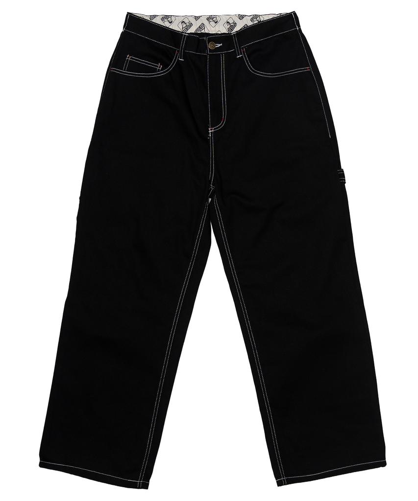BEN DAVIS Embroidered Painter Pants Ivory