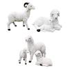 Figurină Rășină Capră Ornament Miel Sculptură Capră Decor Peisaj Decor Artizanal pentru Casă Dormitor Balcon Statui de Exterior Cadouri