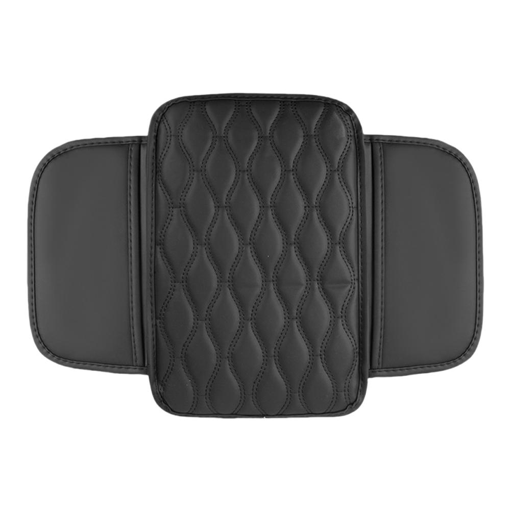 Arm Rest Mat Leather Car Armrest Cover with Tissue Storage Increased Support Center Console Protector Cover with Side Pocket