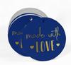 Inkdotpot Pack Of 100 Real Gold Foil Paper Tags Made With Love Text Favor Hang