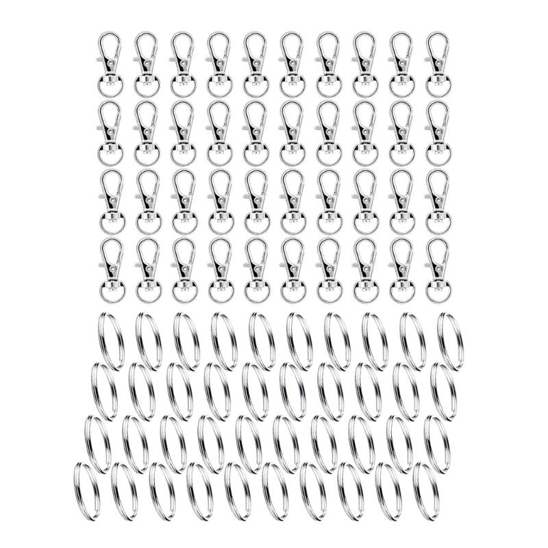 

Handmade Iron Keychain Making Set for Handmade Accessories Easy Assembly Key Chain Hooks and Large Key Rings 1