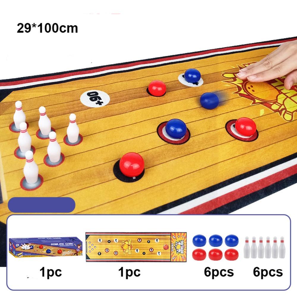 

Пластиковый пазл Игрушки для досуга Мини кёрлинг Футбол Боулинг Настольные игры Домашние развлечения 5
