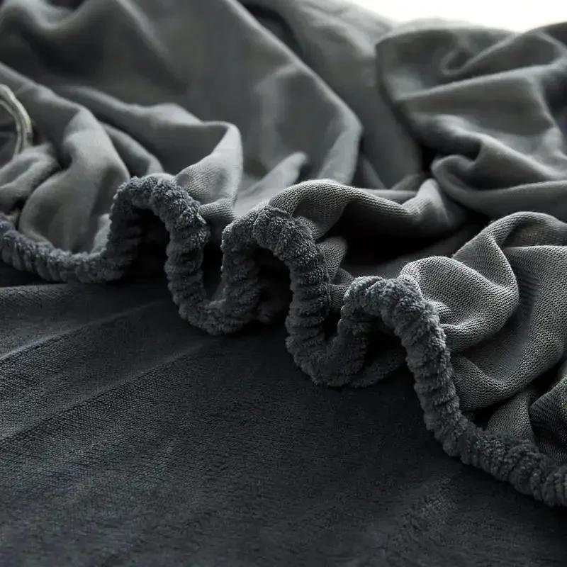 Lenzuolo con Angoli Elasticizzato in Peluche Invernale Lenzuolo Matrimoniale Morbido Caldo Copriletto in Velluto Coprimaterasso Biancheria da Letto Protettore 90 150 160 180