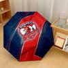 Sydney Roosters Print Auto 8?Ribs Folding Umbrella Wind Resistant Lightweight Automatic Umbrella For Daily Travel