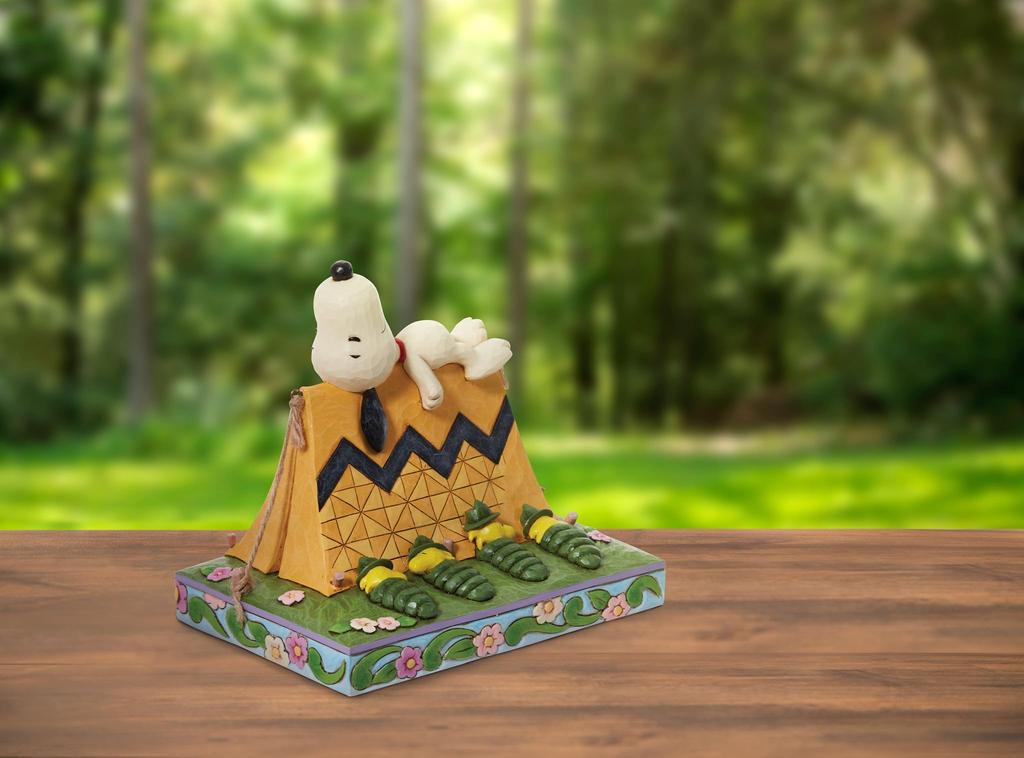 Enesco Jim Shore Peanuts Snoopy and Woodstock Camping Figure 6.6"