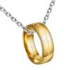Lord of the one Rings thick chain advanced pearl chain movie with the same necklace ring hip-hop 3D carving inside and outside.