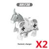 Medieval Military Castle Knight Building Blocks Riding Horse Wolf Bear Animal Vest Weapon Flag Saddle Dragon Toy Brick Gift K024
