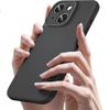 GURRS Ultra-Thin Full-Coverage Shockproof Liquid Silicone Case for iPhone 12 Pro, Matte Black