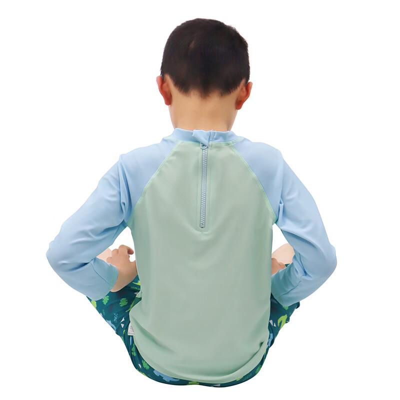 Boys' 3-Piece Cartoon Dinosaur Swimsuit Set with Hat
