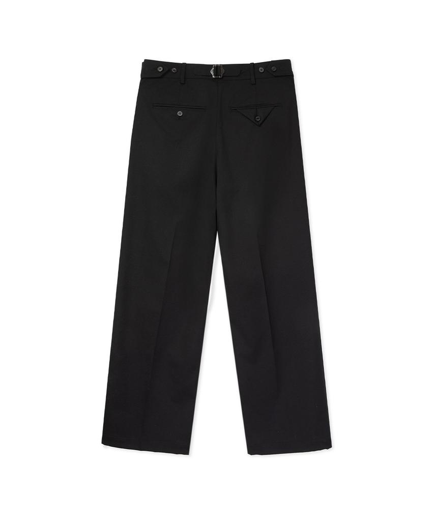 Sinkia Heritage Adjustable Double-Pleat Trousers Black