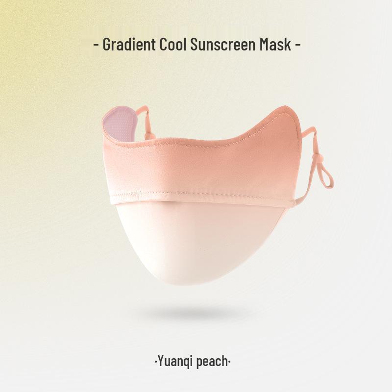 Damen UV-Schutz Farbverlauf Eisseide Sonnenschutzmaske