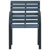 Garden Chairs 2 pcs Grey Pine Wood Powder Coated Steel