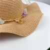 Hot Sale Lace Leaf Flower Sun Hat Lotus Wave Edge Straw Hat Beach Hat Travel Sun Protection Hat