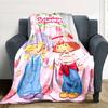 1pc Princess Strawberry14 Blanket, Gift, for Men and Women, Soft Blanket, Good for Sofa Bed Couch Travel, Lightweight Flannel Blanket