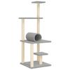 VidaXL Cat Tree with Sisal Scratching Posts Light Grey 136 Cm 172092