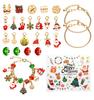 Collana dell'Avvento di Natale Scatola a Sorpresa Orecchini a Bottone Scatola Regalo Foro Gioielli Musicali Scatola a Sorpresa Regalo Calendario del Countdown 24