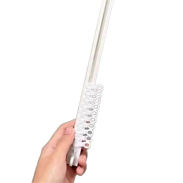 Adhesive Wall-Mounted Kitchen Rack with Sliding Hooks for Utensils