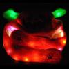 LED Pumpkin Rabbit Hat Plush Hat with Moving Ears Hat Halloween Christmas Ball Hat with Fluffy Ears Bomber Hats