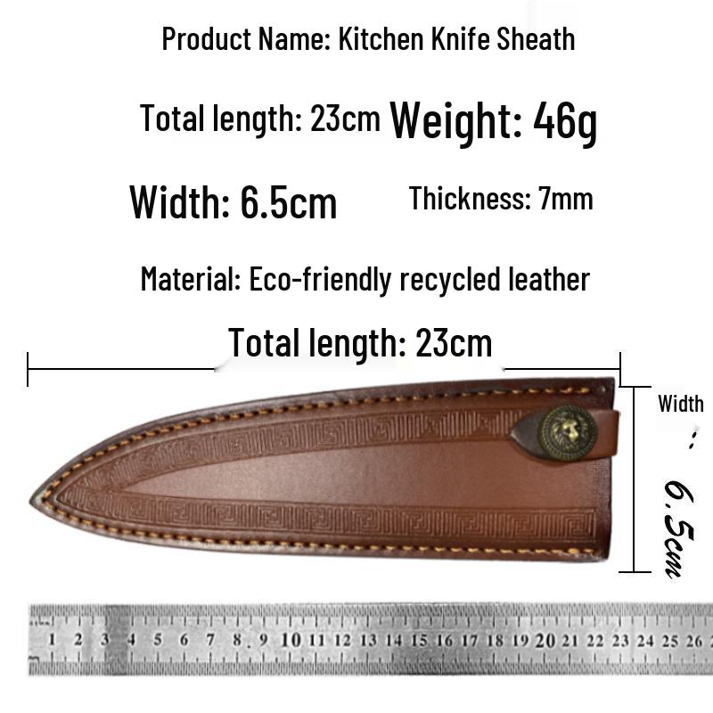 Recycelte Eco-Leder Kiritsuke Kochmesserscheide – Tragbare Universelle Schutzhülle für den Außenbereich
