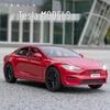 XLG Pěnová krabice 1:24 Kovový model auta Tesla Model S s natahovacím pohonem - Dětská sbírka hraček