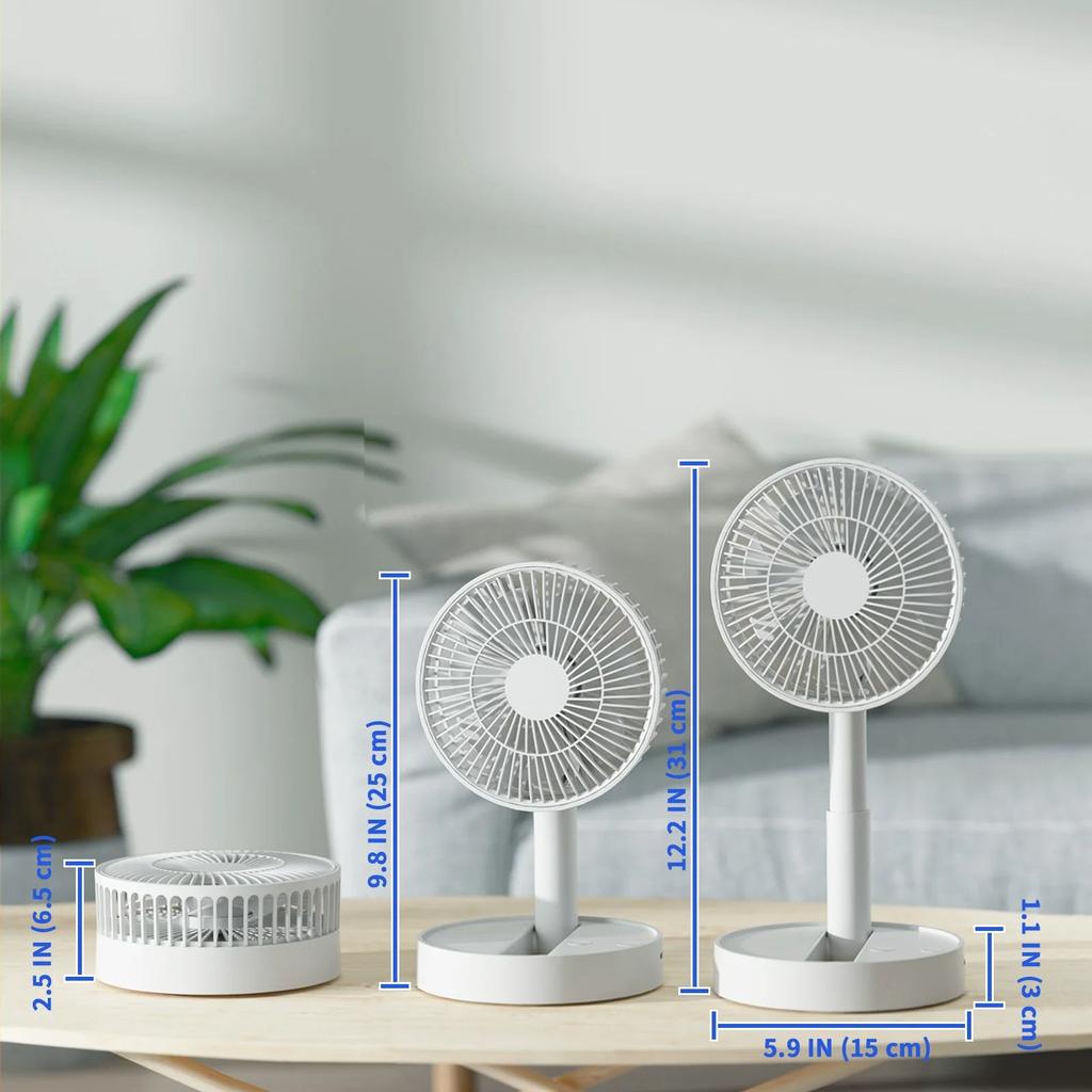 Xiaomi Foldable Mini USB Table Fan 3 Adjustable Speed Battery Powered Cooling Fan For Bed Indoor Outdoor 2026 New Portable Fan