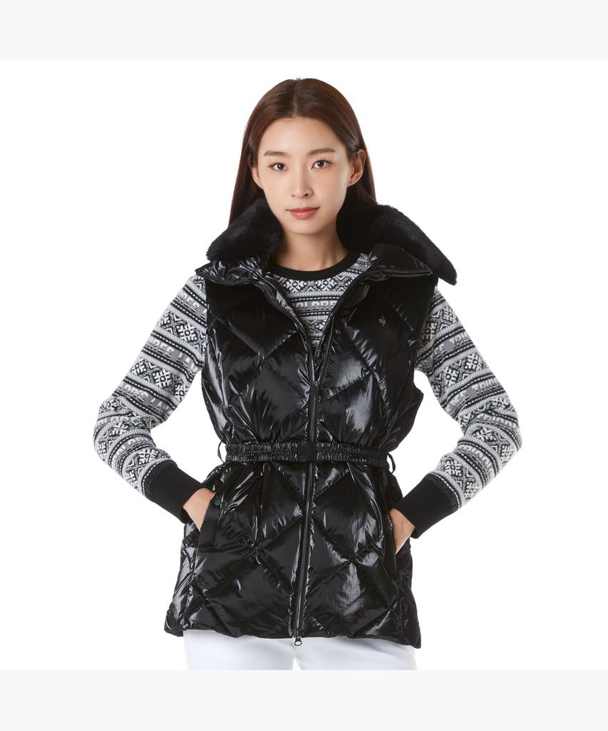 Lecoq Golf Women'S Glossy Quilted Long Full-Zip Vest (Gp422Lwvo2)