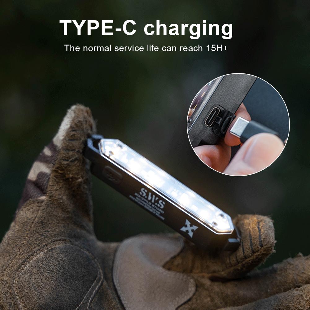 Tent Atmosphere Light Type-C Charging Tent String Lamp IPX4 Waterproof Wind Rope Decoration Light for Outdoor Camping Picnic